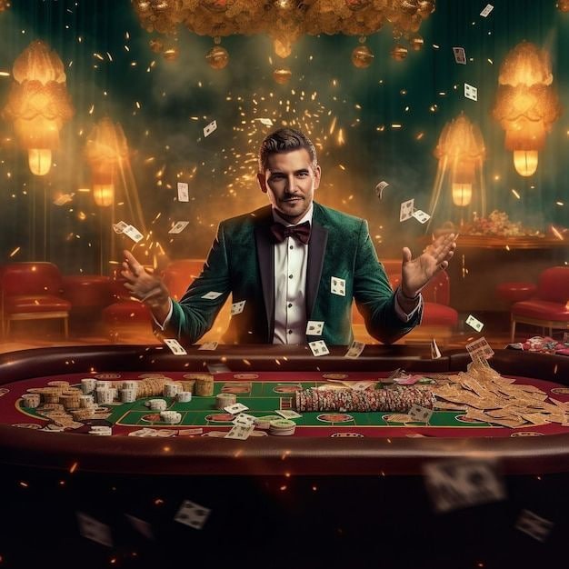 Live dealer at Dragon Tiger table with multi-camera studio setup